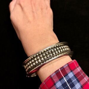 Vintage Taxco Modernist Silver Wide Clamper Bracelet